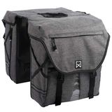 Willex Fietstassen 1200 - 20L - Antraciet - Dubbele fietstas - Achter - Polyester - Waterafstotend - Inclusief regenhoes