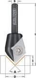 CMT V-groeffrees, wisselmes, VHM, Z1, 90°, Ø23, I=11, L=60, Ø8