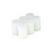 Set van 6 votiefkaarsen D4 x H6 cm Wit