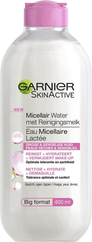 Garnier Skinactive Face SkinActive Micellair Water met Reinigingsmelk - Droge, gevoelige huid - 400ml