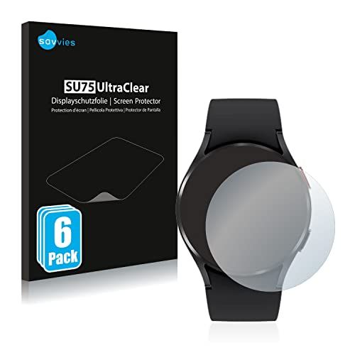 Savvies 6x Schermbeschermer compatibel met Samsung Galaxy Watch 4 (40mm) Screenprotector ultra transparant