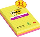 Post-it Haftnotizen Super Sticky Notes, liniert, 101x152 mm