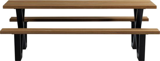 WOOOD Tablo Picknicktafel - Naturel - 75x206x145cm