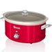 Swan Retro SF17031RNIEUW snelkookpan, 6,5 l, afneembare container, anti-aanbaklaag, keramiek, PFOA en PTFE, 3 temperatuurniveaus, glazen deksel, slowcooker, vintage design, rood, 320 W
