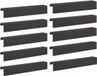 vidaXL Bordure de jardin - 10 pièces - 100 x 15 x 15 cm - Acier - Noir