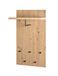 HAKU Wandkapstok eiken, zwart, MDF, metaal - Maat: B 48 cm x H 90 cm x D 31 cm, Stijl: Modern
