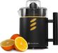 KitchenBrothers Accessoire presse-agrumes - 1L - Manuel - Presse-orange et presse-citron - Avec bec verseur et poignée - Noir