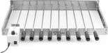 BBQ-Toro accessoire de grill en acier inoxydable | 10 brochettes, 58 x 26-40 cm, moteur à gauche