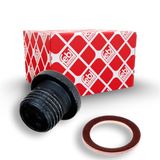 febi bilstein 171173 olieaftapplug met afdichtring, 1 stuk, zwart