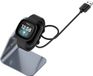 Strap-it Oplaadstation - Docking Station Geschikt voor Fitbit Versa 3 / Versa 4 / Sense / Sense 2 - Zilver-Grijs