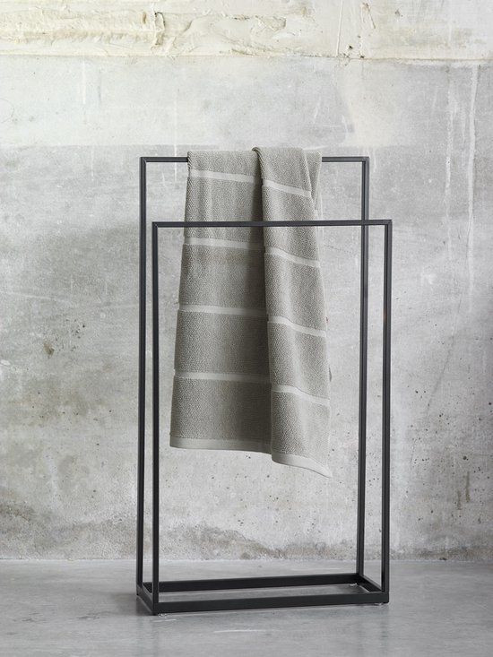 Aquanova Yuri Handdoekrek Staand Mat Zwart - 45x20x83cm - YURTLH-09