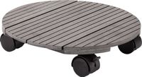 Form Plastic Plantenpot Trolley - Composiet - Grijs - Rond - 30 x 30 cm - Max 80 Kilo