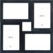 Deknudt Frames Multifotolijst S68UC2 P4 - Zwart - Houtfineer - 4x 10x15 cm