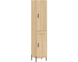 vidaXL Hoge kast 34,5x34x180 cm bewerkt hout sonoma eikenkleurig
