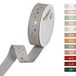 Halbach Seidenbänder 295 sterren cadeaulint Kerstmis, polyester, grijs, 25 mm x 18 m