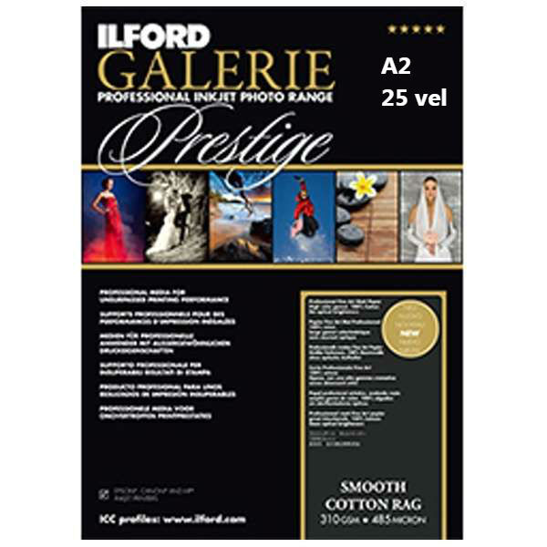 ILFORD Papier Ilford GALERIE Prestige Smooth Cotton Rag A2 25 vel