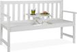 Merkloos Relaxdays Tuinbank met tafel - 3-zits - Hout - Wit - 90 x 152 x 56 cm