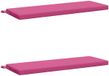 vidaXL Bankkussens SOEST 2 st 100% Polyester Roze 110 x 40 x 5 cm