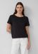 s.Oliver - Dames - Jersey T-shirt O-vorm met cut-out - Zwart