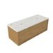 Saniclass Holz Frame Badkamermeubelset - 120x45x43cm - Dia marmeren wastafelblad gepolijst (wit) - 2 kraangaten - 1 lade - mat eiken natural (hout) SW1420772/SW728220
