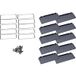 Hammond Electronics Plaque d'extrémité Aluminium Noir (l x l x h) 16 x 194 x 72 mm 10 pièce(s)