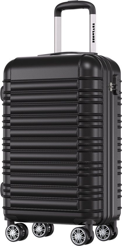 TRVLMORE Handbagage Koffer - 38L - Hardcase - Zwart - 54x36x20cm - Cijferslot - Trolley