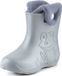 Ladeheid Bottes de pluie pour enfants - Caoutchouc - avec doublure intérieure – EVA - Doublure intérieure lavable – Gris-1 -32/33