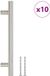 vidaXL Poignées 10 pièces, entraxe 128 mm, longueur totale 192 mm, argent