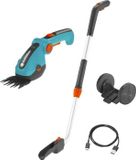 Gardena Graskantenschaar ComfortCut Li Kit, 3,6 V/3,0 Ah, accu, telescopische steel, wielen, beschermkap, USB-C