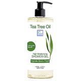Douchegel – gel douche 99,4% natuurlijke ingrediënten theeboomolie douchegel 500 ml – vochtinbrengende douchegel nieuwe verfrissende formule, voordelige 500 ml dispenserflacon