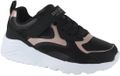 Skechers Uno Lite Metallic Burst Klittenbandschoen Zwart Rose Goud