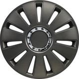 AutoStyle 4-Delige Wieldoppenset Silverstone Pro 15-inch gun-metal + chroom ring