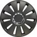 AutoStyle 4-Delige Wieldoppenset Silverstone Pro 15-inch gun-metal + chroom ring