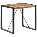 VidaXL Eettafel 80x80x75 cm ruw mangohout
