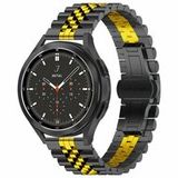 Samsung Stalen band - Zwart met goud - Samsung Galaxy Watch Active 2