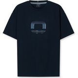 OLYMP T-shirt coupe décontractée col rond bleu marine, uni