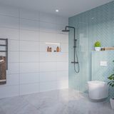FortiFura Galeria Inloopdouche - Helder Glas - 180x200cm - 8mm - Nano - Blind Inbouw Profiel