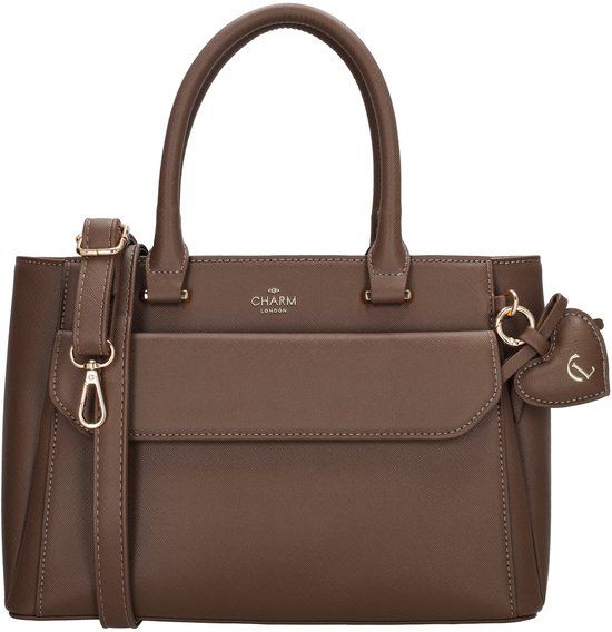 Charm London Cambridge Handtas M - Schoudertas - Crossbodytas - Schouderband - Mokka