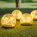 Spetebo Lot de 4 lampes solaires LED - Aspect verre brisé