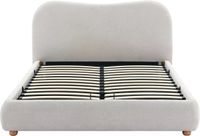 Vente-unique Lit avec rangement tissu beige 120 x 190 cm