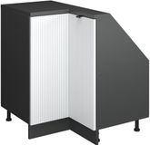 Vicco R-Line Hoekkeukenkast voor schuine wand – 75.6 cm met 1 deur Witte golf