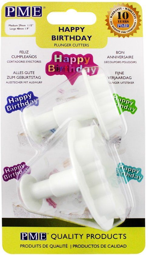 PME Happy Birthday Plunger Cutter Set/2 - 5060281189530