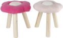 Flower Tabouret Flower meuble enfant rose/fuchsia bois tissu 30x30x33cm.