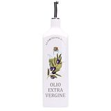 LA PORCELLANA BIANCA, Oliefles voor de keuken, vierkant, porselein, inhoud 1,1 l