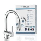 Schütte Stella LED-Design Keukenkraan - Mengkraan - Hoge, Draaibare Uitloop - Zijdelingse Greep - Chroom