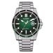 Citizen Sporty Marine AW1811-82X Heren Horloge - Staal - Zilverkleurig - Groene Wijzerplaat - Ø 41 mm