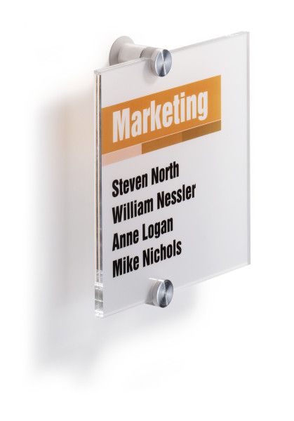 Durable 482219 - Bord- & informatiehouder - aluminium, transparant