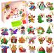 oCreon Adventskalender 2025 voor kinderen - 24 stuks doe-het-zelf diamant schilderij sleutelhanger kits kerst aftelkalender