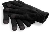 Merkloos / Sans marque Beechfield Touchscreen handschoenen - zwart - volwassenen - 100% Acryl S/M
