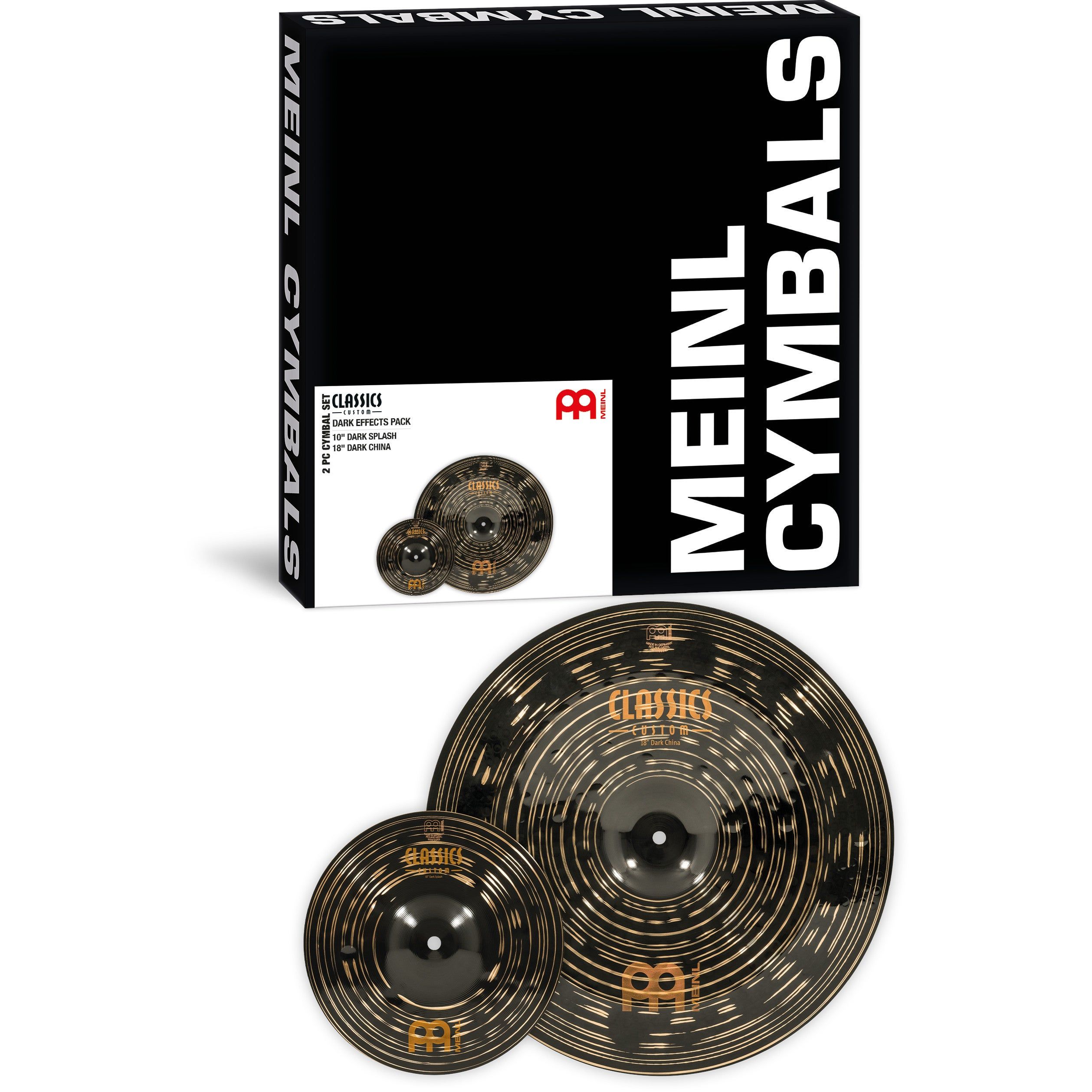 Meinl Classics Custom Dark Effects Pack Cymbals Set - CCD-CS3 - 10-18"